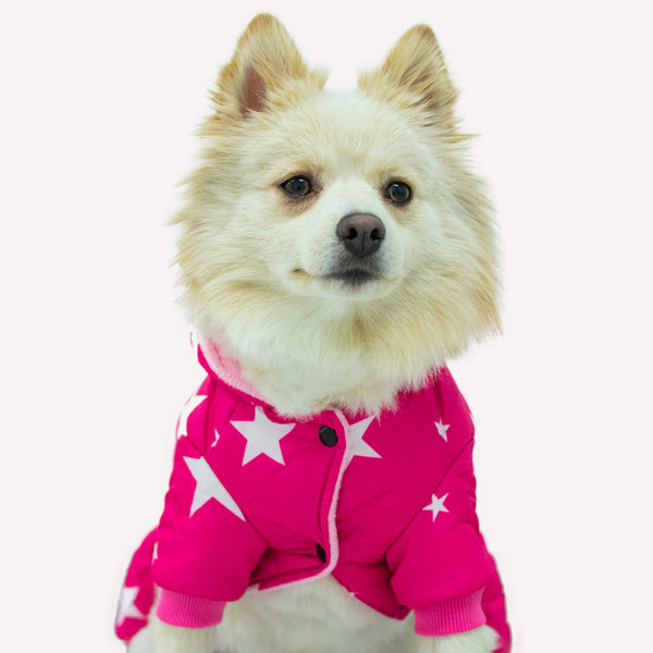 Pink Star Space Jacket Onesie